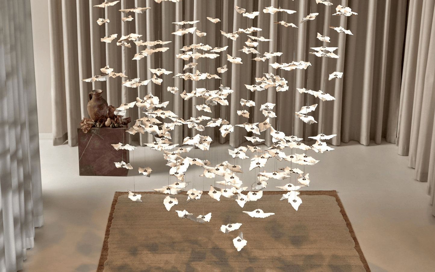 Leaf Twisted Sculptural Customize Chandelier