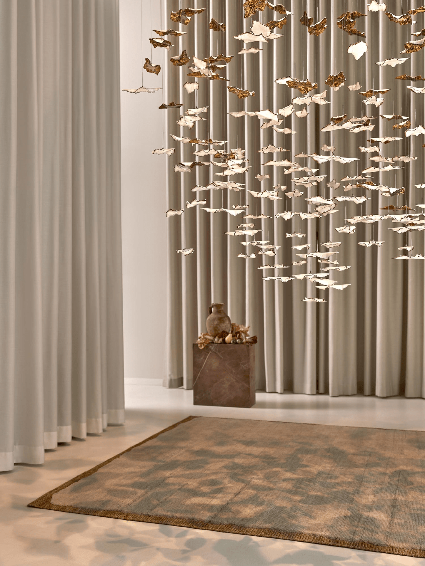 Leaf Twisted Sculptural Customize Chandelier