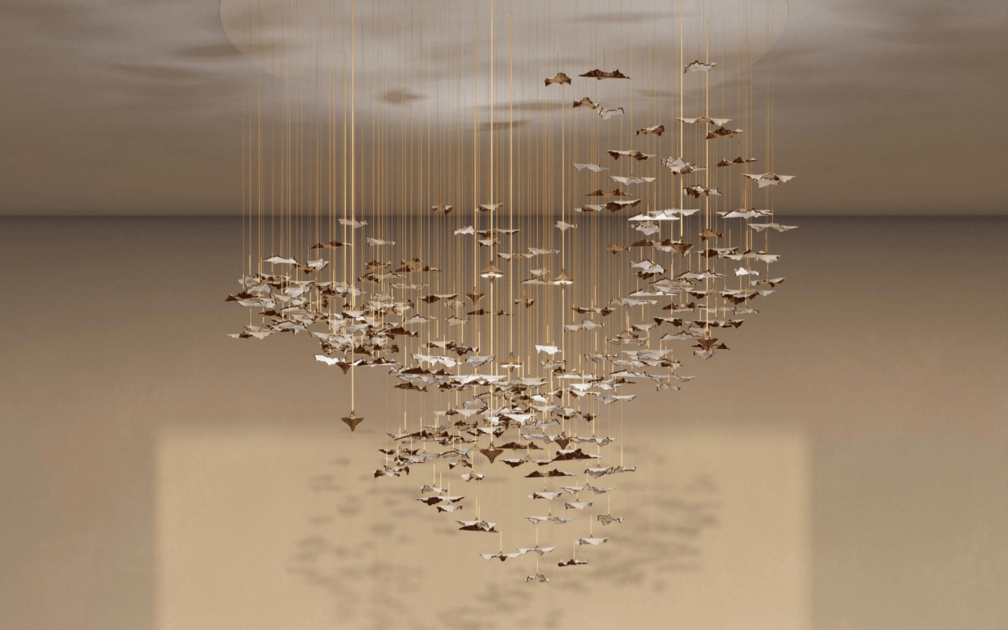 Leaf Twisted Sculptural Customize Chandelier