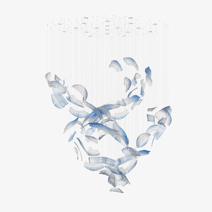 Brush Art Glass Chandelier