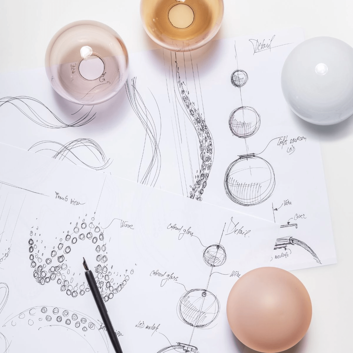 Peaarl Curtain Chandelier