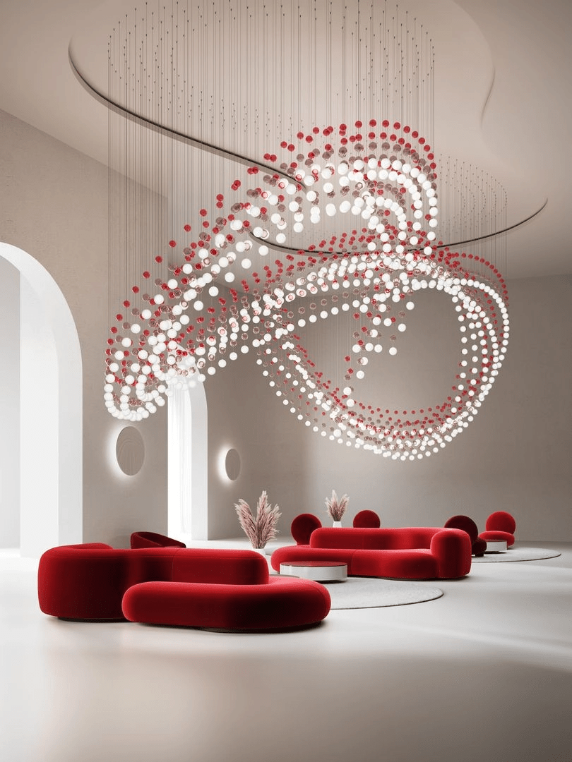 Peaarl Curtain Chandelier