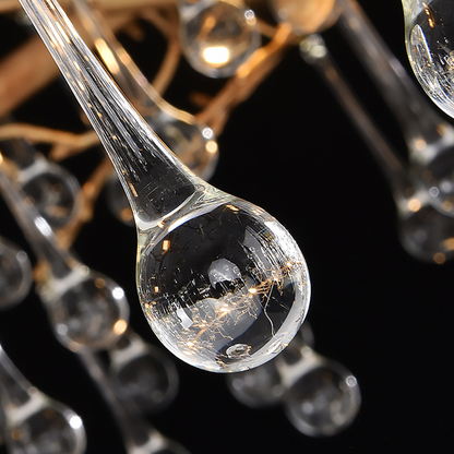 Avvis Clear Crystal Ring Branch Chandelier