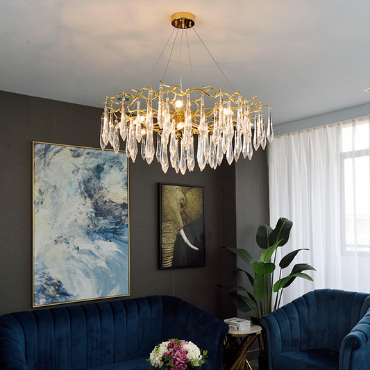 Hurrrey Branch Crystal Rain Chandelier