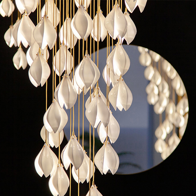 Postmodern Ceramic Branch Chandelier