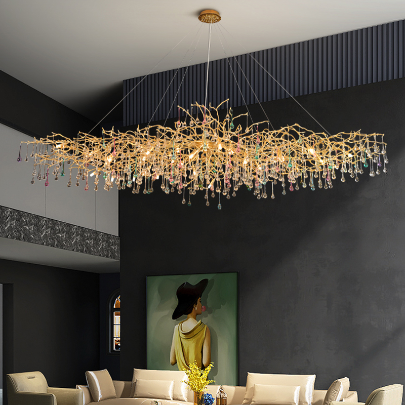 Avvis Rain Aluminum Branch Chandelier