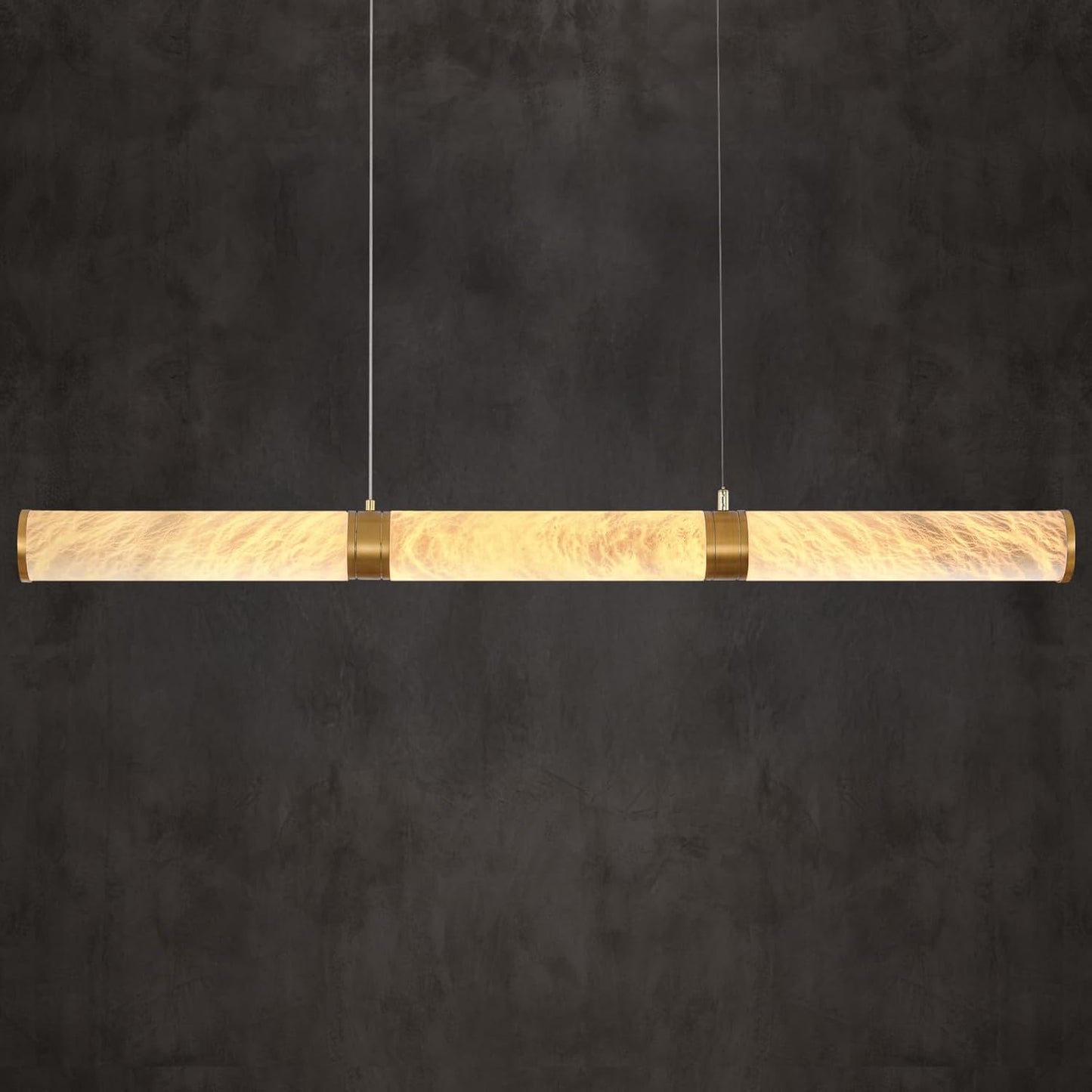 Cylinder Alabaster Chandelier-Gold