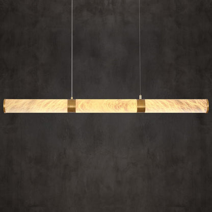 Cylinder Alabaster Chandelier-Gold
