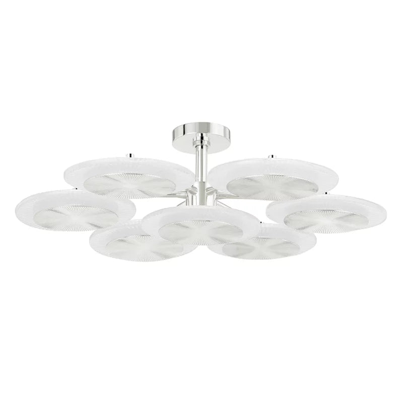 Ovoo Ice Glass Round Chandelier 37.75"