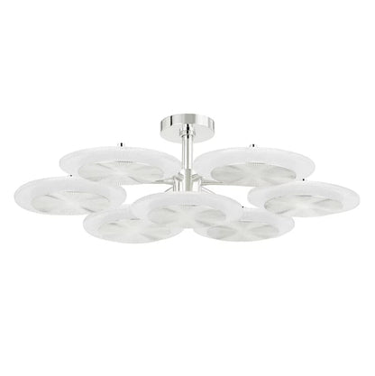 Ovoo Ice Glass Round Chandelier 37.75"