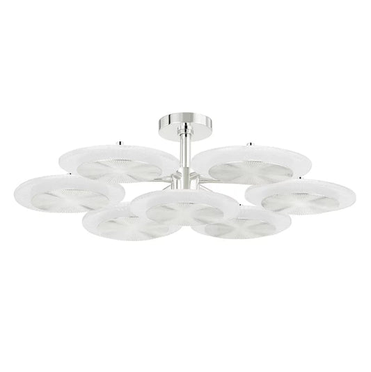 Ovoo Ice Glass Round Chandelier 37.75"
