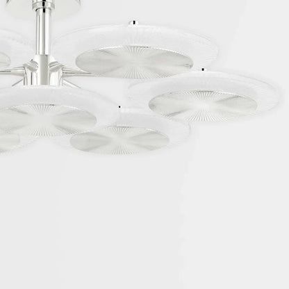 Ovoo Ice Glass Round Chandelier 37.75"