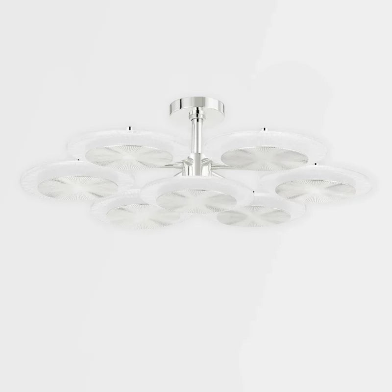 Ovoo Ice Glass Round Chandelier 37.75"