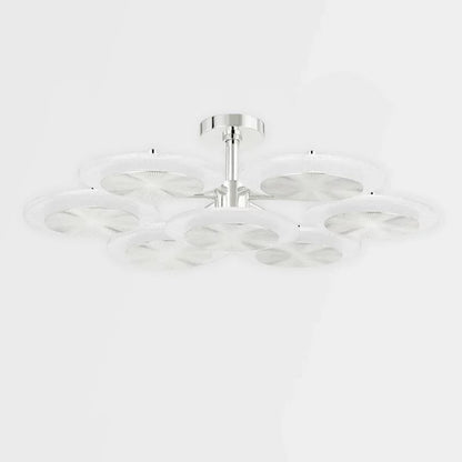 Ovoo Ice Glass Round Chandelier 37.75"