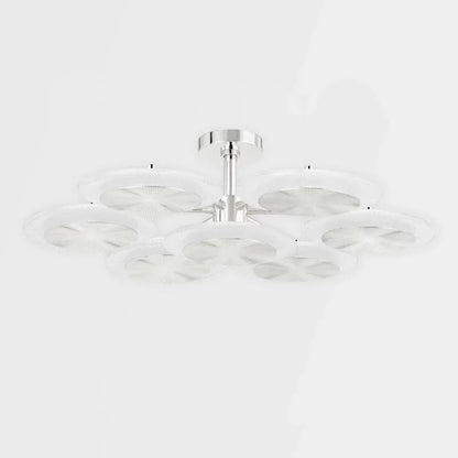Ovoo Ice Glass Round Chandelier 37.75"