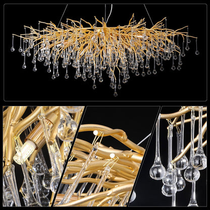 Dorris Crystal Branch Chandelier 45"