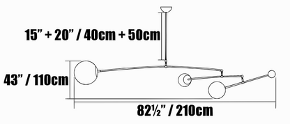 Alabaster Triple Mobile Chandelier