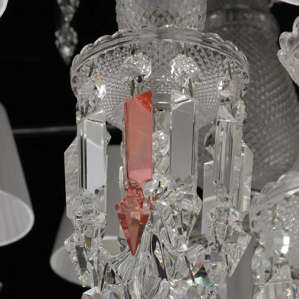 24 Lights Premium Crystal Chandelier with Lampshades