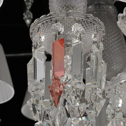 24 Lights Premium Crystal Chandelier with Lampshades