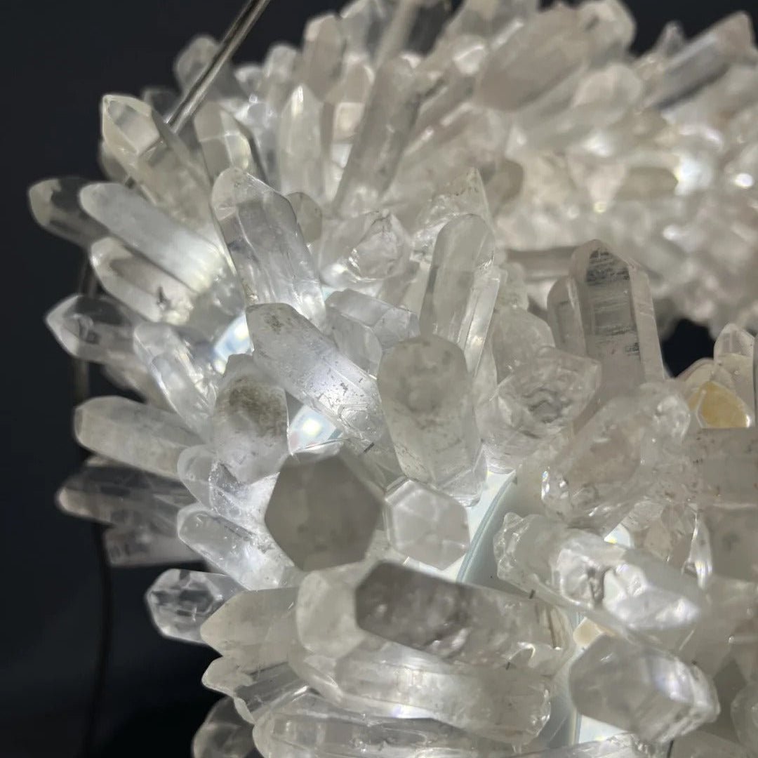 24'' Square Modern Geode Quartz Crystal Chandelier