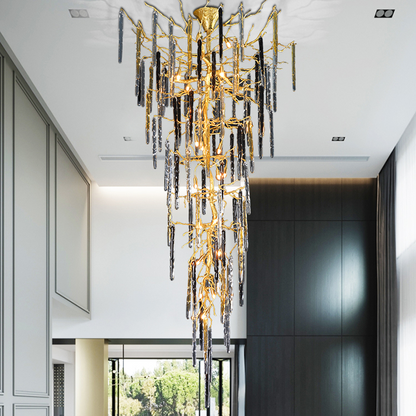 Colorful Crystal Staircase Chandelier