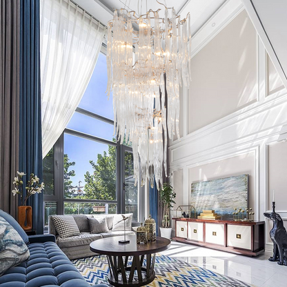 Luxury Crystal Branch Staircase Chandelier