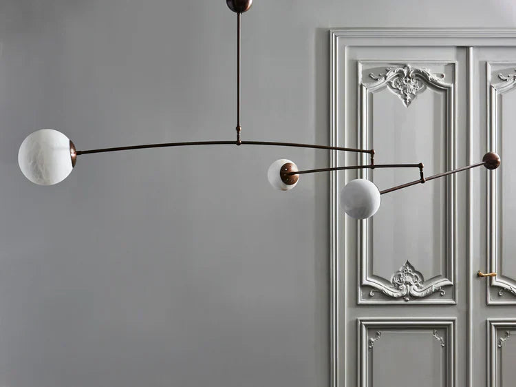 Alabaster Triple Mobile Chandelier