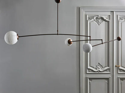 Alabaster Triple Mobile Chandelier