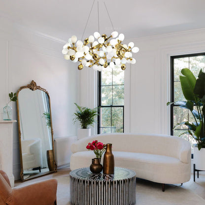 Modern Round Grape Branch Chandelier