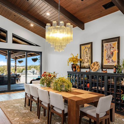 Muraano Yellow Chandelier 36 tubes