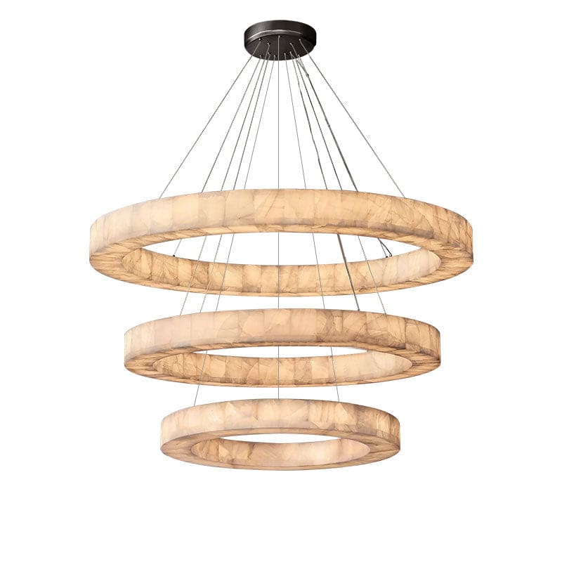 Marble 3-Tier Round Chandelier