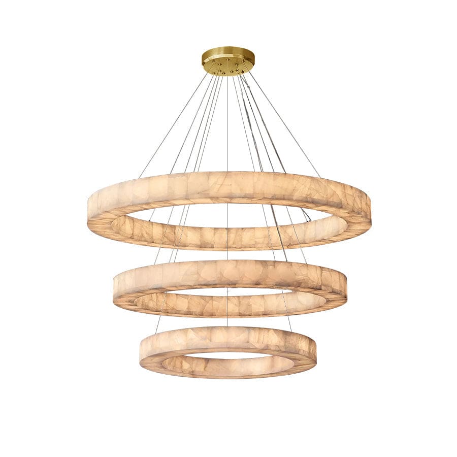 Marble 3-Tier Round Chandelier