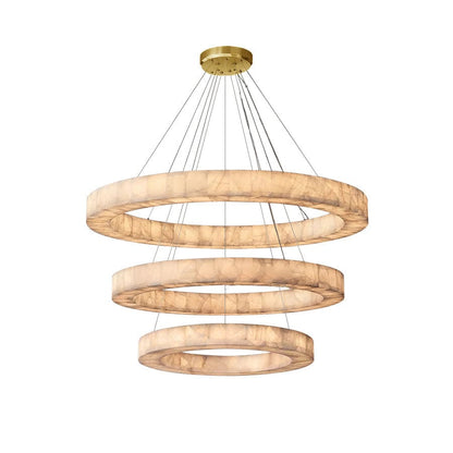 Marble 3-Tier Round Chandelier