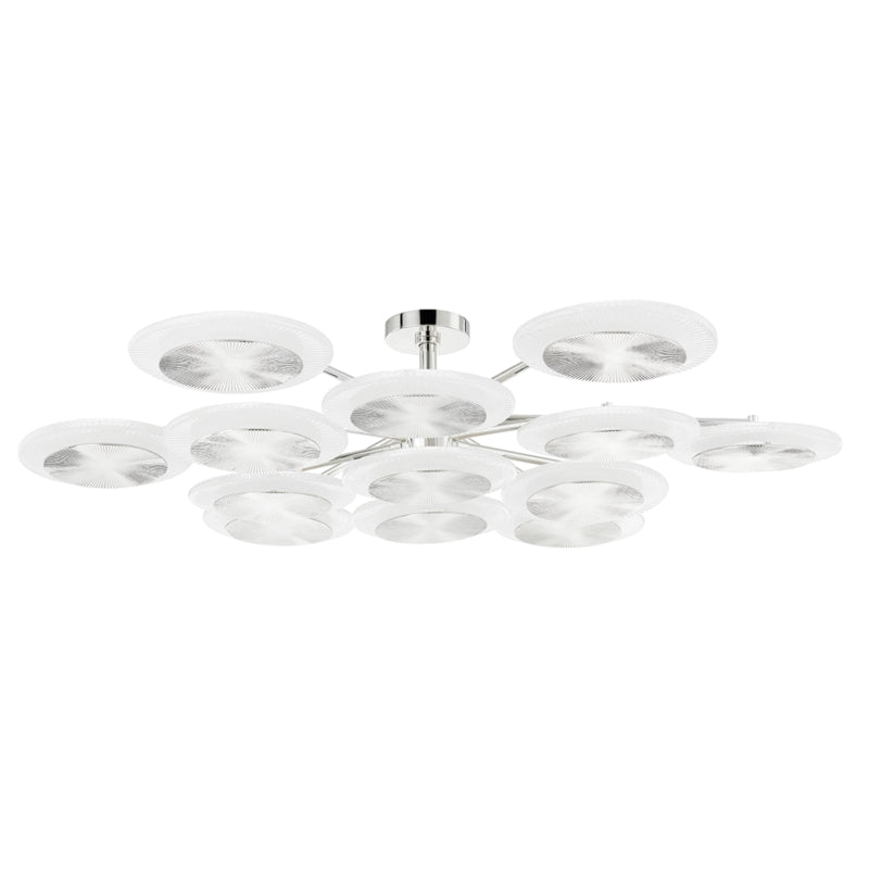 Ovoo Ice Glass Round Chandelier 56.75"