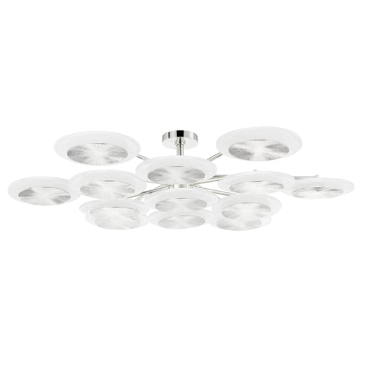 Ovoo Ice Glass Round Chandelier 56.75"