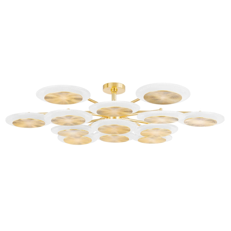 Ovoo Ice Glass Round Chandelier 56.75"
