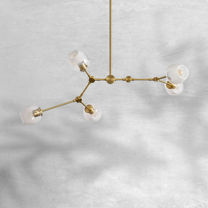 Covington Horizontal White Globe Branching Bubble Chandelier