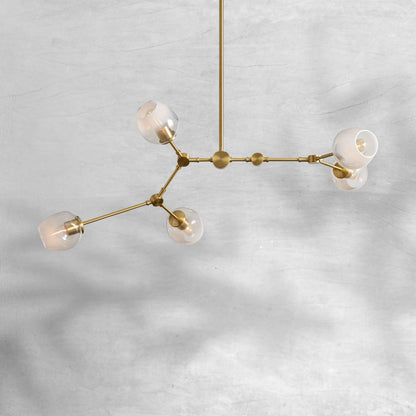 Covington Horizontal White Globe Branching Bubble Chandelier