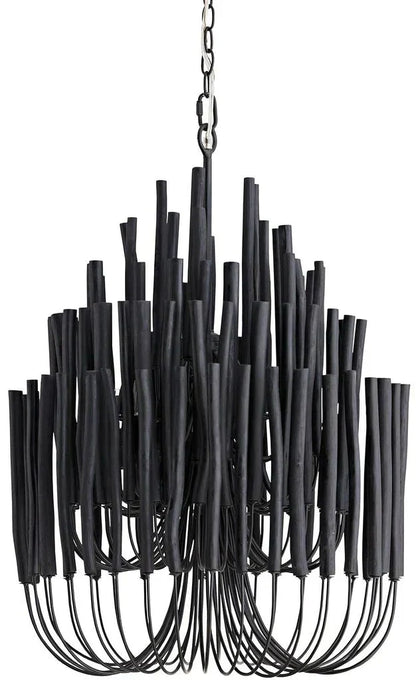 5/6-Light Modern Branch Modeling Chandelier in White or Black for Stylish Interiors