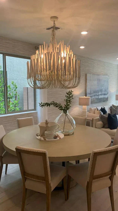 5/6-Light Modern Branch Modeling Chandelier in White or Black for Stylish Interiors