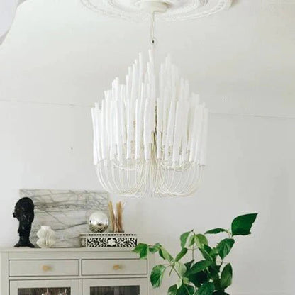 5/6-Light Modern Branch Modeling Chandelier in White or Black for Stylish Interiors