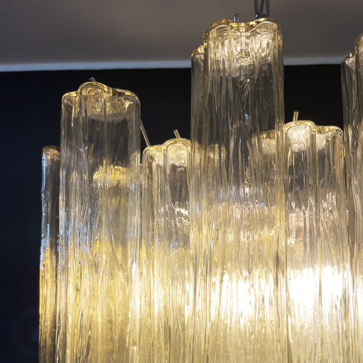 Muraano Yellow Chandelier 36 tubes