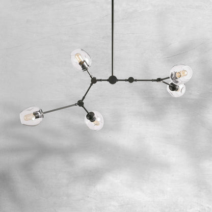 Covington Horizontal White Globe Branching Bubble Chandelier