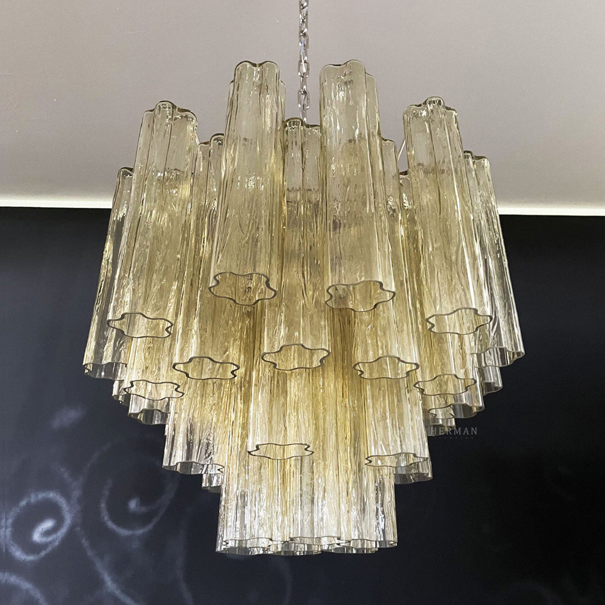 Muraano Yellow Chandelier 36 tubes
