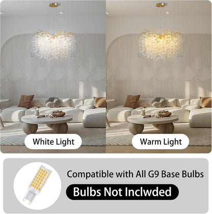 Gold Modern Tree Branch Crystal Chandelier 23.6" Round