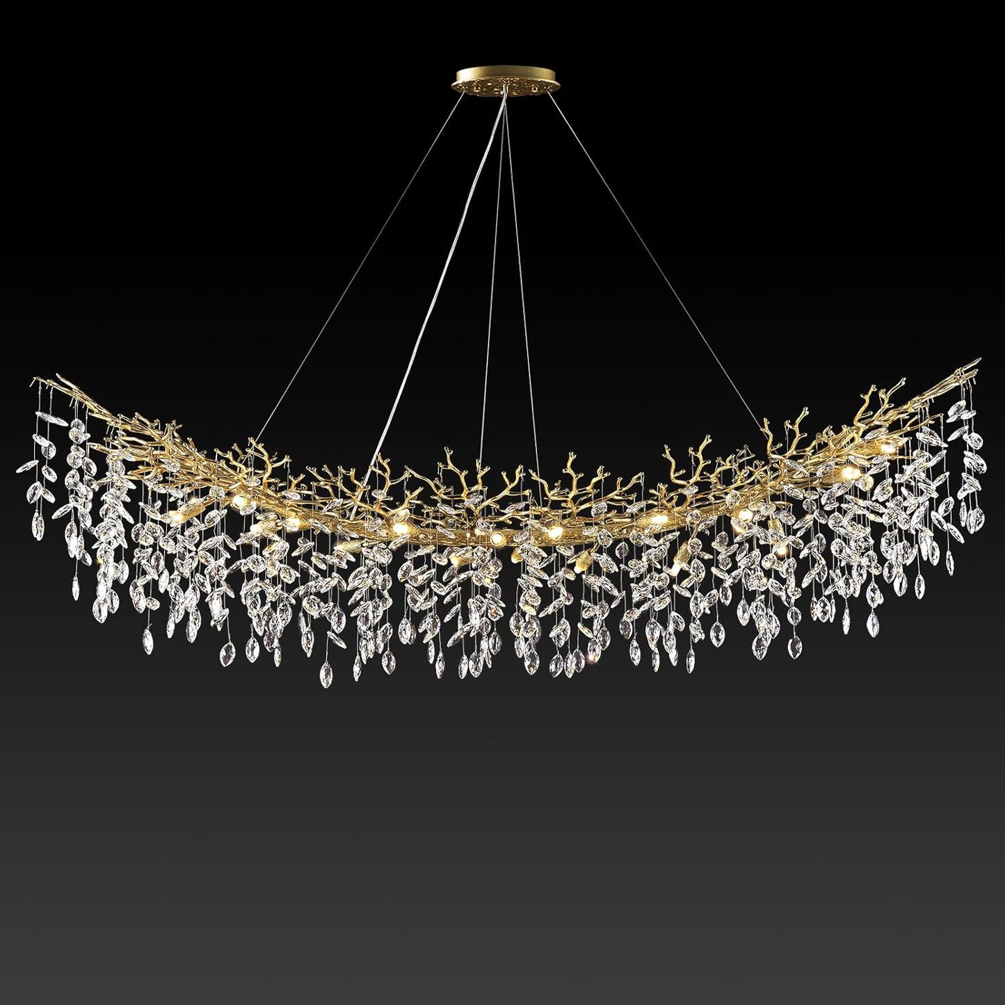 Solara Rectangular Tree Branch Chandelier 55" 72" Tree Branch