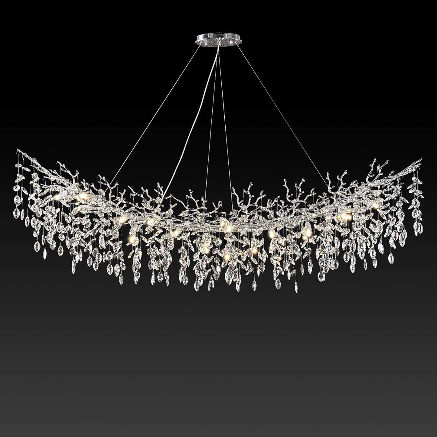 Solara Rectangular Tree Branch Chandelier 55" 72" Tree Branch