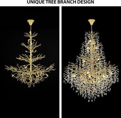 Solara Round Tree Branch Chandelier 47"