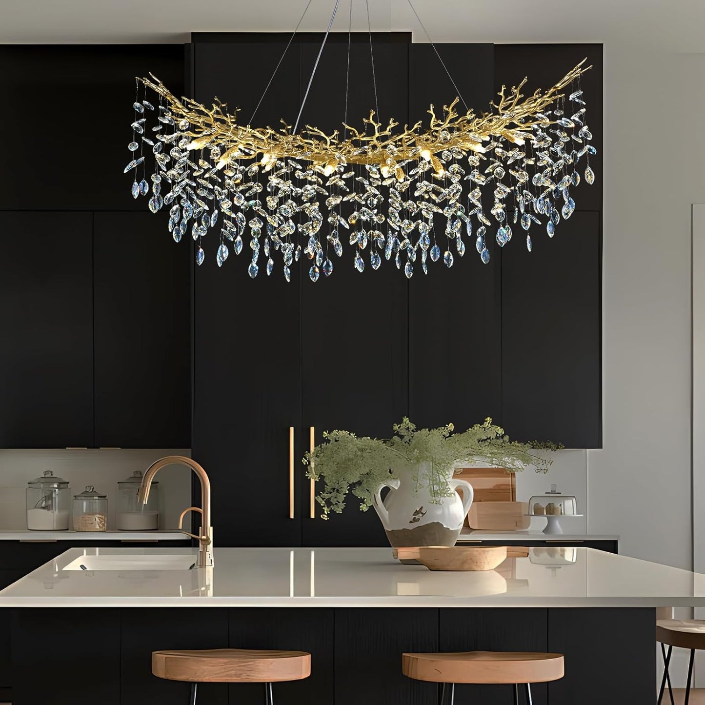 Solara Rectangular Tree Branch Chandelier 55" 72" Tree Branch