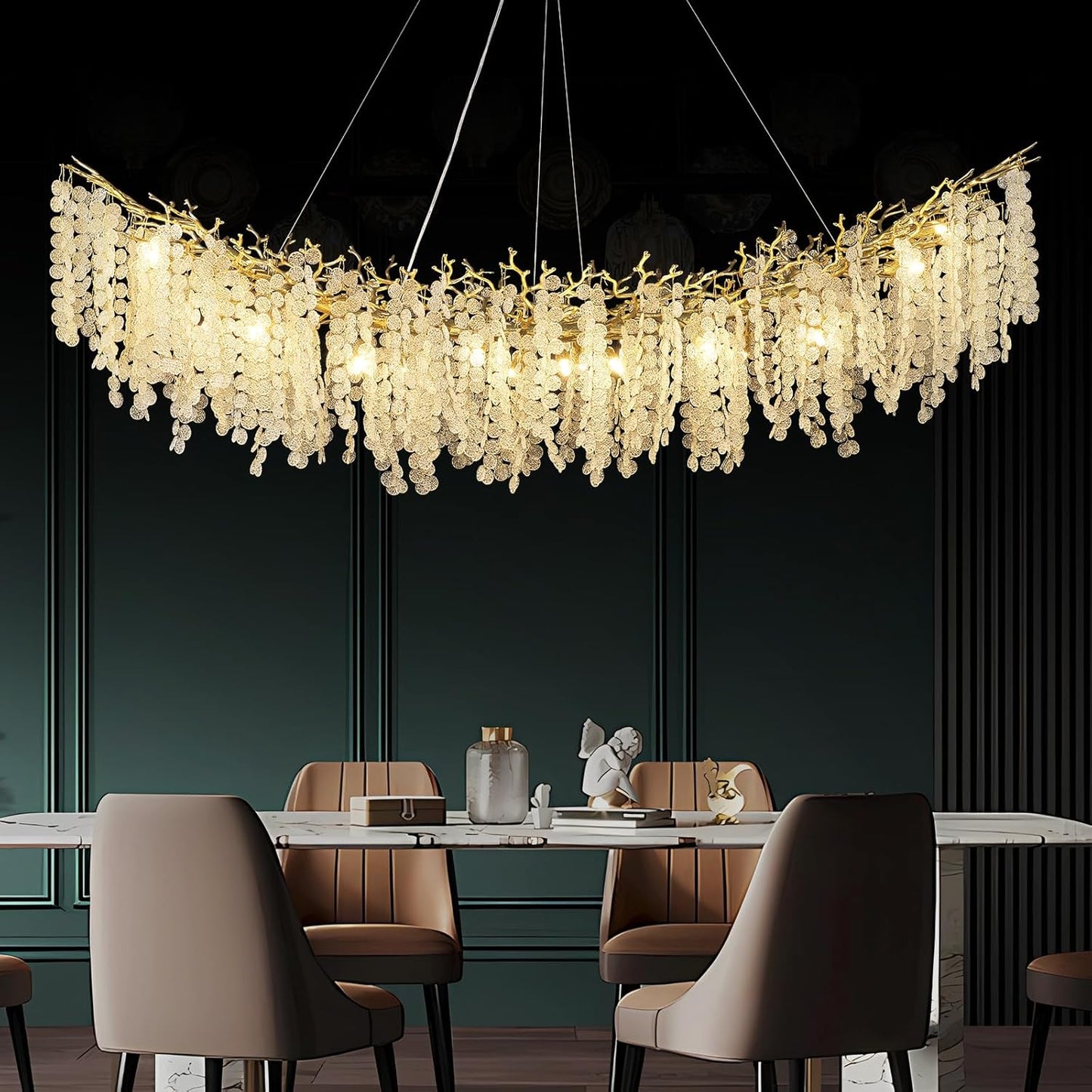 Solara Rectangular Tree Branch Chandelier 55" 72" Tree Branch